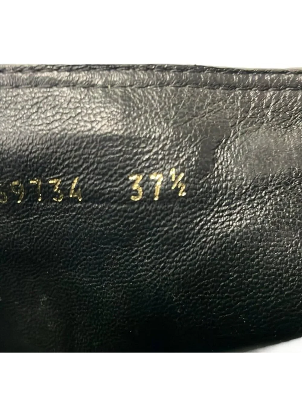 Gucci Long Boots Black Tassel Leather 37.5
